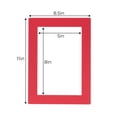 thumbnail image 3 of Deep Red Acid Free 8.5x11 Picture Frame Mats with White Core Bevel Cut for 5.5x8.5 Pictures - Fits, 3 of 4