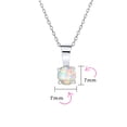 thumbnail image 4 of Bling Jewelry Womens Classic 1CT Opal Pendant Necklace Rose Gold Plated Sterling Silver Birthstone, 4 of 6