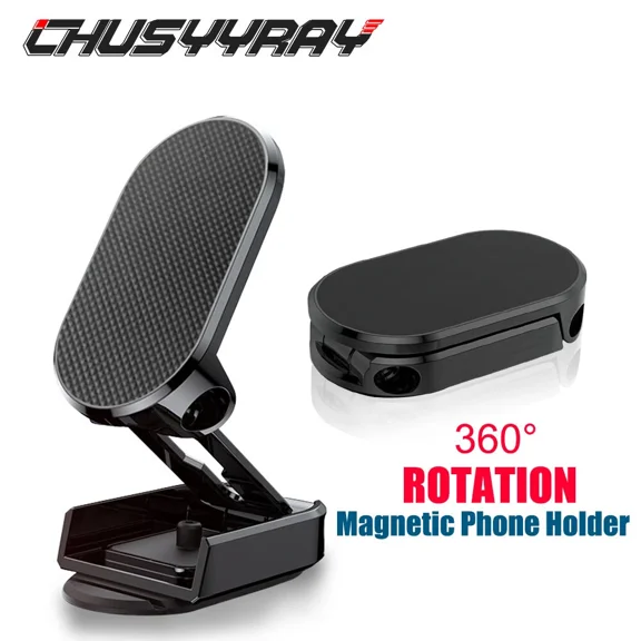 OPAL- 360° Rotating Car Magnetic Phone Holder Universal Folding Dashboard Mount Stand