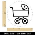 thumbnail image 2 of Baby Carriage Pram Stroller Self-Inking Rubber Stamp Ink Stamper - Orange Ink - Mini 1/2 Inch, 2 of 7