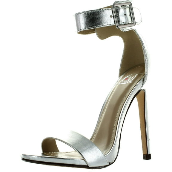 Delicious Womens Canter Single Sole Ankle Strap High Heels