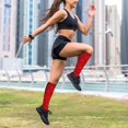 thumbnail image 6 of Lsque Red Rose Pattern Sport Compression Socks for Men & Women 15-20 mmHg Knee High Nurse Pregnant Running Medical and Travel Athletic, 6 of 6