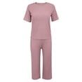 thumbnail image 6 of MSJUHEG Travel Outfits for Women 2 Piece Sets Sleeveless Round Neck Tank Tops 2 Piece Matching Summer Travel Outfits for Women 2 Piece Outfits 2025 Beach Sets for Women Pink XL, 6 of 8