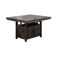 thumbnail image 4 of Miekor Furniture Dining Room Furniture Counter Height Dining Table w Butterfly Leaf Rustic Espresso Table w Storage Base 1pc Dining Table Only 65028, 4 of 6