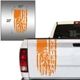 thumbnail image 2 of Retired Soldier Enlisted Man Veteran U.S. Army USAF USMC Distressed American US USA Flag Truck Tailgate Vinyl Decal fits Most Pickup Trucks Military Sticker (11" x 20", Light Orange), 2 of 8