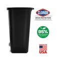 thumbnail image 3 of 2 Pack 20 Gal Trash Can - Plastic Kitchen Waste Bin with Odor Protection of Lid - Hands Free with Step On Foot Pedal and Garbage Bag Rings, Black, 3 of 6