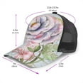 thumbnail image 3 of Picia Vintage Rose Pattern Trucker Hat,Baseball Cap,Sun Protection Cap,Stylish Headwear,Leisure Cap,Outdoor Sports Cap, 3 of 7