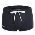 thumbnail image 6 of SGFCWSX Men's Solid Drawstring Swim Boxers in Quick-Dry Blend** Black L, 6 of 8