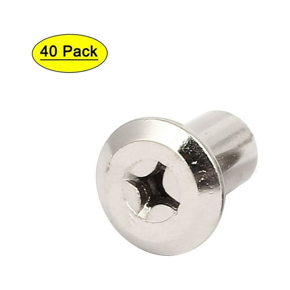 M6x12mm Female Thread  Head  Nut Furniture Fittings 40pcs