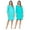 Mint, variant on Women's Henley Nightshirts Set of 2, Floral 3/4 Sleeve Nightgowns & Solid Sleepwear Shirt