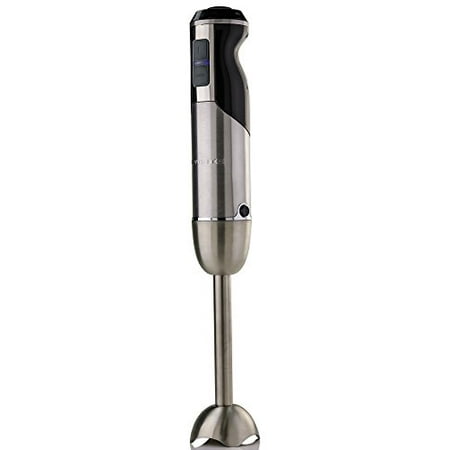 Ovente HS660B Multi-Purpose Immersion Hand Blender,500-W,6-Speed Variable Control,Soft-Touch Turbo Button with Stainless Steel Blades and Detachable