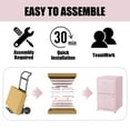 thumbnail image 5 of Polup 18"D 2 Drawer Office Vertical File Cabinet in Pink, Metal Filing Cabinets with Lock and Key, 5 of 11