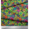 thumbnail image 3 of Soimoi Tissu en Rayonne Imprimé Fleurs Colorées par Yard 56 Pouces de Large, 3 of 3