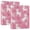 White Dogs on Pink Grass, variant on Haosy Hardcover 3 Ring Binder 1.5 Inch Ring Decorative Binder Organizer for Home School Office, Abstract Squares