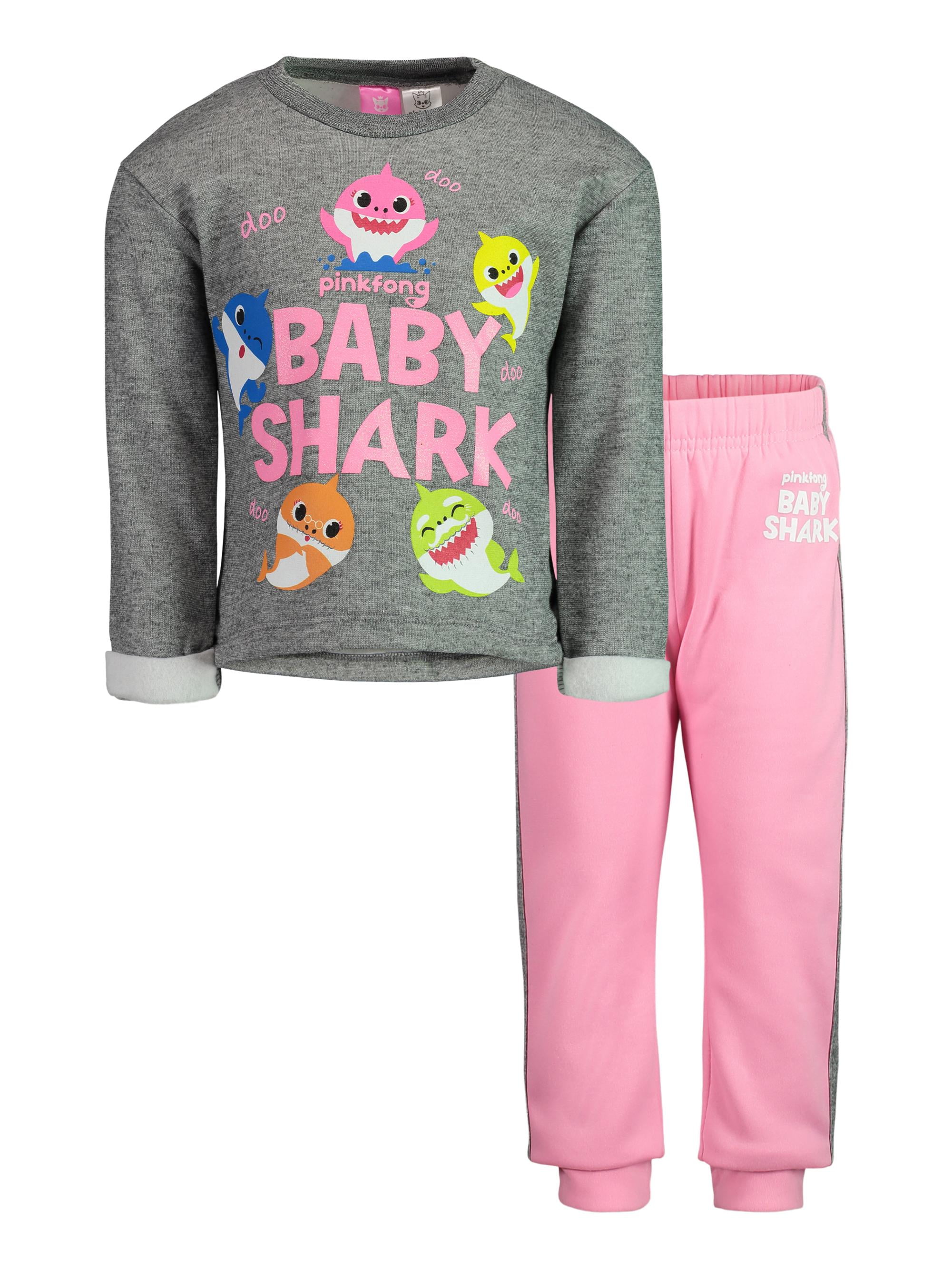 Pinkfong - Pinkfong Baby Shark Toddler Girls Fleece Long Sleeve T-Shirt