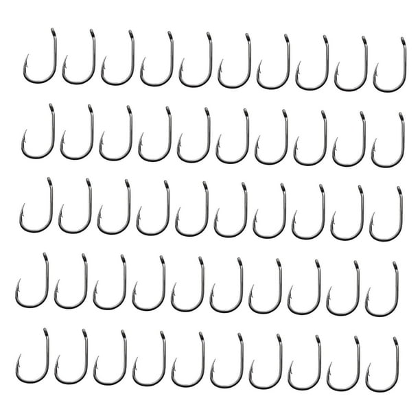 50 Uds anzuelos de pesca con mosca para lubina, suministros de equipo de anzuelos de pescado, anzuelos de mosca seca, anzuelos de aparejos de pesca de 72 mm x 131 mm