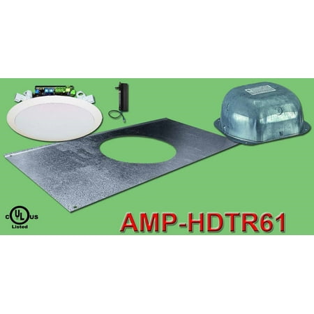 Three Source, Integratable, 6" Amplified, In Ceiling Speakers with Transformer (One Speaker Package)