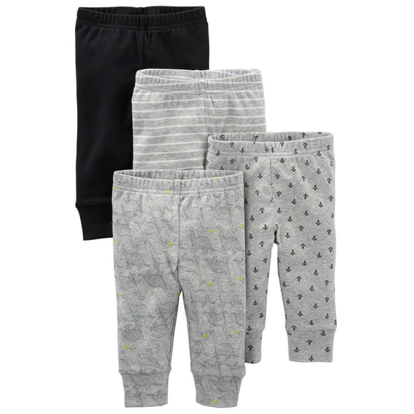 Pantalones para bebé Simple Joys de Carter's Cotton, paquete de 4 unidades, 18 meses