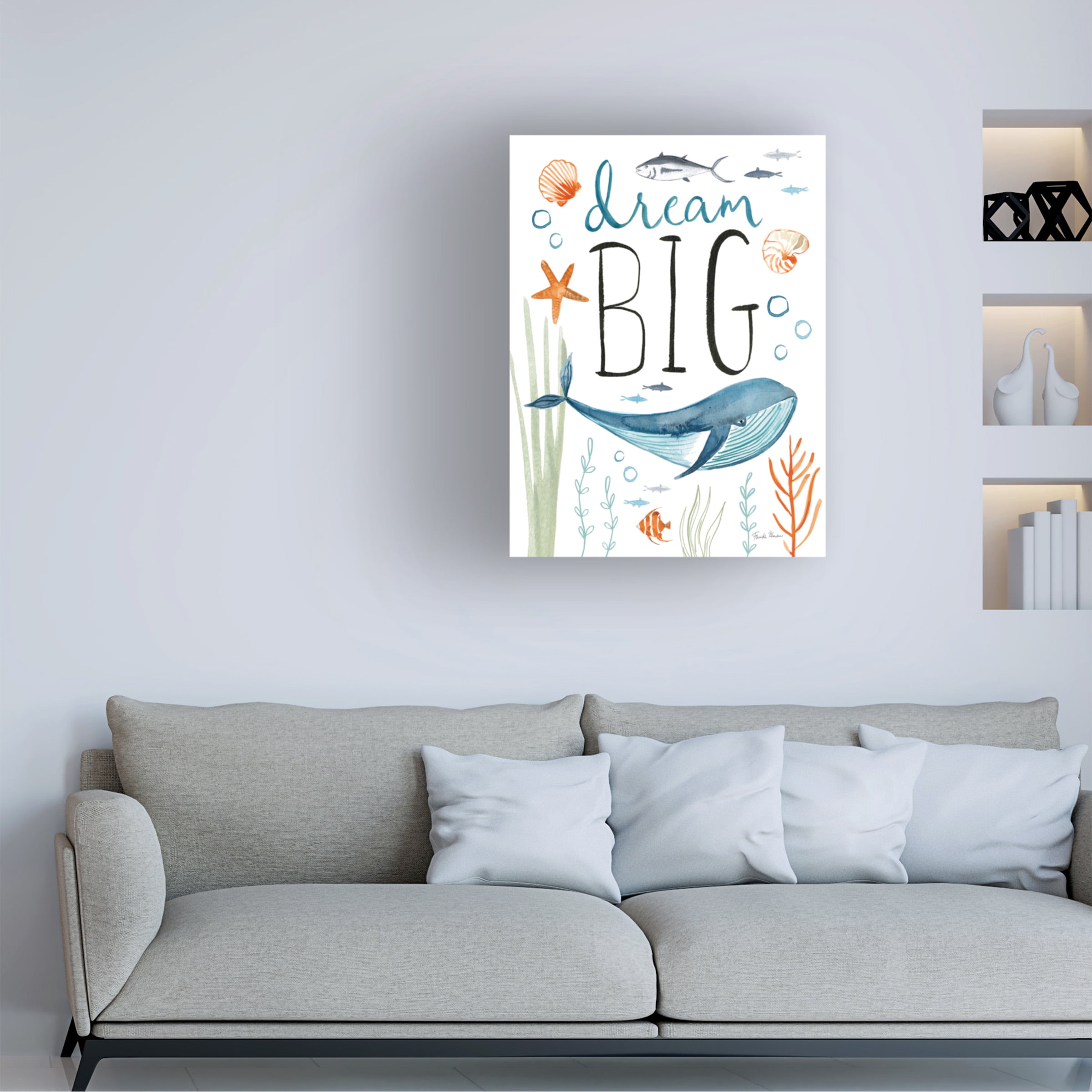 Trademark Fine Art 'Whale Tale I ' Canvas Art by Farida Zaman