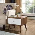 thumbnail image 2 of Modway Transmit Modern Particleboard Wood Nightstand in Walnut/White, 2 of 6