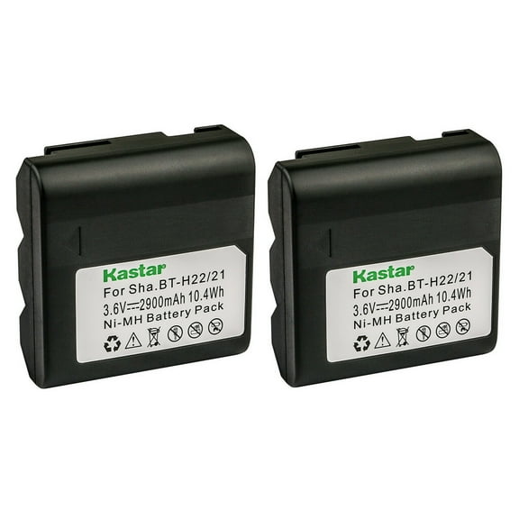 Kastar 2-Pack BT-H22 Battery 3.6V 2900mAh Replacement for Sharp BT-H21, BT-H21U, BT-H22, BT-H22U, Duracell DR7, Empire VBC-3UN, RCA PRO, B712, Sears 55428, 58428, 58457, 58458