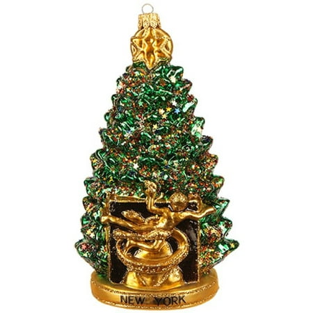 New York City Rockefeller Center Christmas Tree Polish Glass New York City Rockefeller Center Christmas Tree Polish Glass Ornament Decoration - New York City Rockefeller Center Christmas Tree Polish Glass