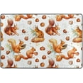 thumbnail image 4 of Dreamtimes Fall Squirrels Autumn Area Rug 72x48in Hazelnuts Watercolor Non-Slip Floor Carpet Comfort Floor Mats Decor for Indoor Living Dining Room and Bedroom Area, 4 of 7