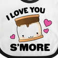 thumbnail image 4 of Inktastic Valentines Day I Love You S'more with Pink Hearts Boys or Girls Baby Bib, 4 of 4
