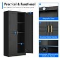 thumbnail image 5 of Polup 60"Tall Black Metal Garage Storage Cabinet,Locking Garage Tool Cabinets,Doors and Adjustable Shelves, 5 of 10