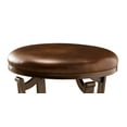 thumbnail image 4 of Hillsdale Hastings Faux Leather Backless Vanity Stool in Antique Bronze/Brown, 4 of 5