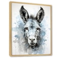 thumbnail image 2 of Designart "Charming Portrait of Grey Donkey" Animals Framed Wall Art - Traditional Grey Donkey Entryway Framed Wall Art, 2 of 6