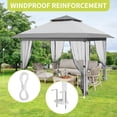 thumbnail image 4 of Soonbuy 12x12 FT Canopy Tent,  Gazebo with Mosquito Netting, Adjustable Height Outdoor Gazebo with Wheeled Carry Bag for Backyard, Garden, Patio -All-Weather UV/Waterproof Shelter, 4 of 7
