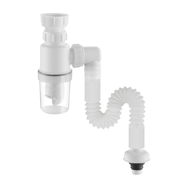 Desagüe del lavabo del fregadero Tubo de desagüe del fregadero Tubería de desagüe de alcantarillado del fregadero flexible para lavabo del lavabo - 45 mm 45 mm Magideal Desagüe del lavabo del fregadero