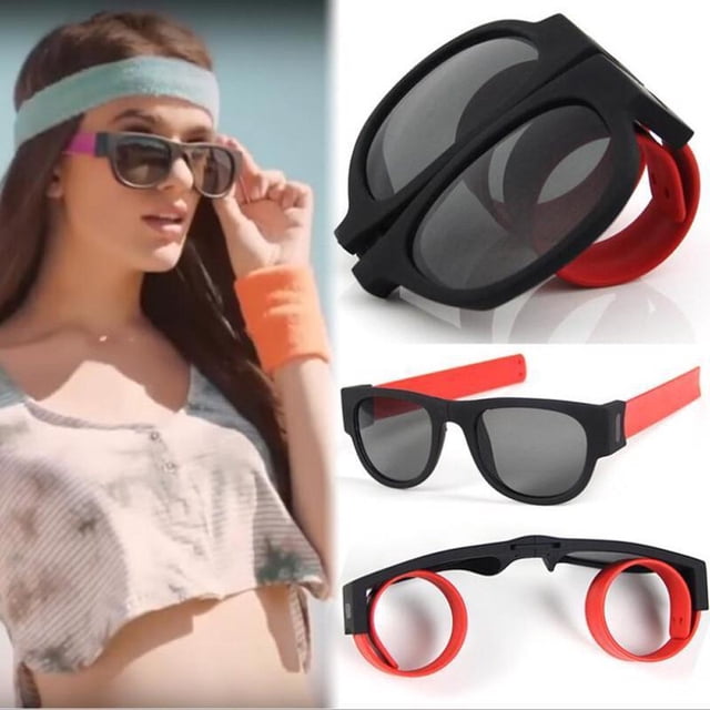 Creative Wristband Glasses Polarized Sunglasses Driving Goggles Snap Bracelet RD