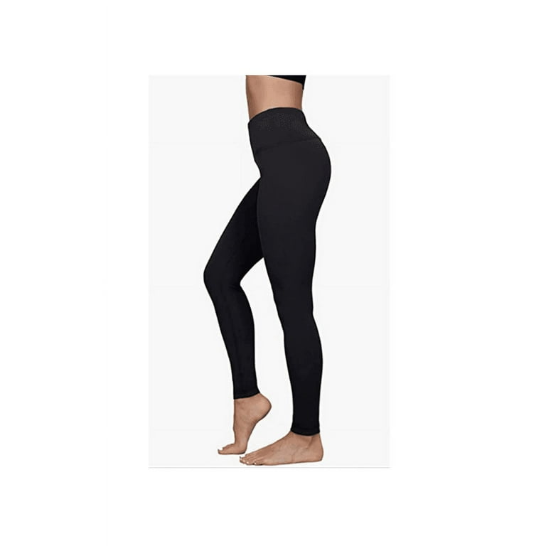 Tuff Athletics Women's Ultra Soft High Waist Yoga Pant Legging (Small,  Black Side Pocket) 