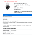thumbnail image 2 of Instrument Panel Light Bulb - Compatible with 1984 - 1996 Nissan 300ZX 1985 1986 1987 1988 1989 1990 1991 1992 1993 1994 1995, 2 of 2