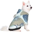 thumbnail image 2 of Fotbe Algae Corals and Seashells Print Small Dog Sweater Hoodies Pet Grey Hooded Soft Fleece Sweatshirts with Pocket Fall Winter Puppy Cat Sweaters Warm Clothes-Medium, 2 of 7
