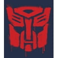 thumbnail image 2 of Men's Transformers Autobots Graffiti Logo  Graphic Tee Navy Blue Heather 2X Large, 2 of 4
