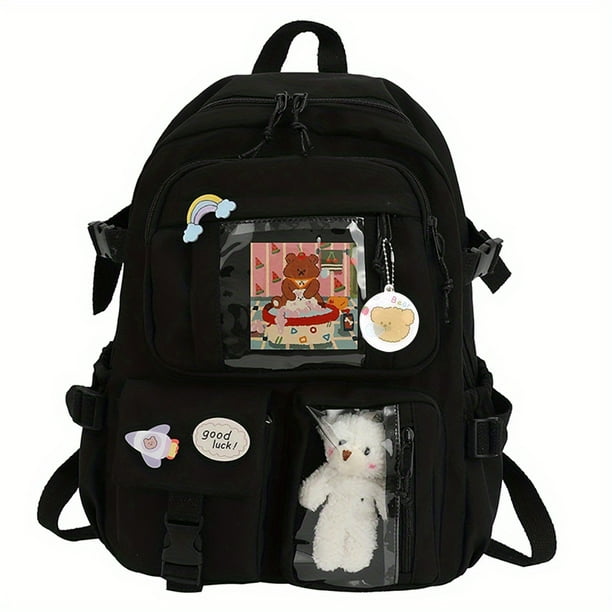 Mochila De Viaje Para Mujer Mochila Escolar Universitaria Impermeable Con Varios Bolsillos Para Mujer Bolso Transparente Refuerzo De Mochila Para Ordenador Portatil De Gran Capacidad Walmart en linea