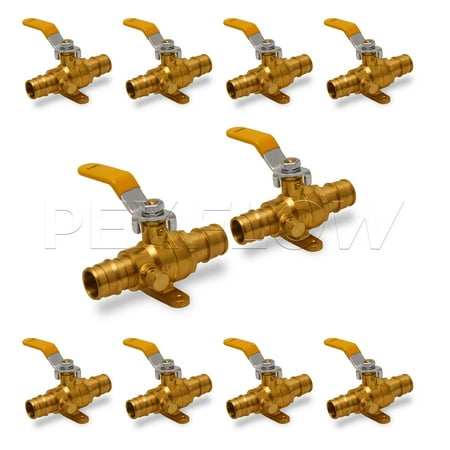 Heavy Duty Brass Full Port Drop Ear PEX Ball Valve with Drain, with 3/4 in. Expansion PEX Connection (10 (Best Way To Clean Egr Valve)