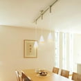 thumbnail image 5 of KAYYELAMP Set of Three White Metal Cone Lampshade H Type Track Light 3.2 Ft Adjusted Cord E12 Base Modern Design Track Lamp for Kitchen Stairs Home(No Bulb, Track), 5 of 7