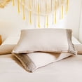 thumbnail image 4 of Move Over Handmade Tassel Bedding Sets Taupe Boho Macrame Tassle Duvet Cover Set King Three Layer Tassel Pattern Washed Microfiber No Filling, 4 of 9