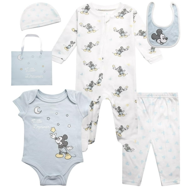 Conjunto de 7 piezas de ropa para bebé Disney Mickey Pooh 0-3 meses azul