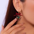 thumbnail image 3 of Yoyauz Women's Christmas Earrings Cute Christmas Ribbon Bow Garland Bell Red Green Holiday Pendant Earrings Christmas Holiday Jewelry Party Gifts, 3 of 5