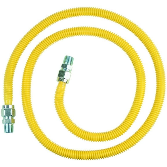 BrassCraft CSSC44-72 P 1/2-Inch MIP x 1/2-Inch MIP x 72-Inch ProCoat Gas Appliance Connector, 5/8-Inch, OD 86,000 BTU