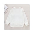 thumbnail image 4 of Seyurigaoka Winter Girls Sweatshirt, White Rainbow Printed Pattern Round Collar Pullover, 4 of 8