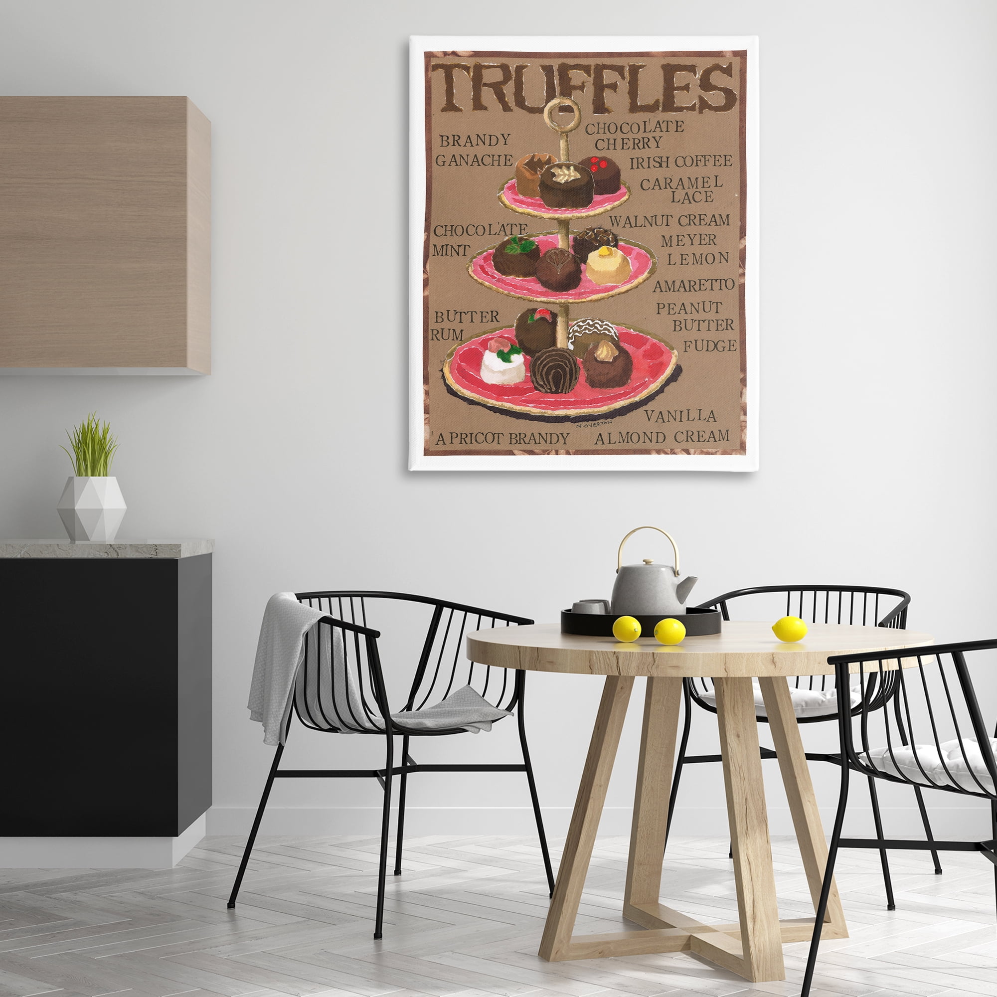 Stupell Industries Assorted Chocolate Truffles Food & Beverage Painting Gallery Wrapped Canvas Art Print Wall Art, 36 x 48
