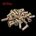 thumbnail image 3 of Unique Bargains Multi-Grip Rivet-Nut, M6 Pre-Bulbed Shank Carbon Steel Color-Zinc-Plated Flat Head Threaded Insert Nut 30 Pcs, 3 of 5