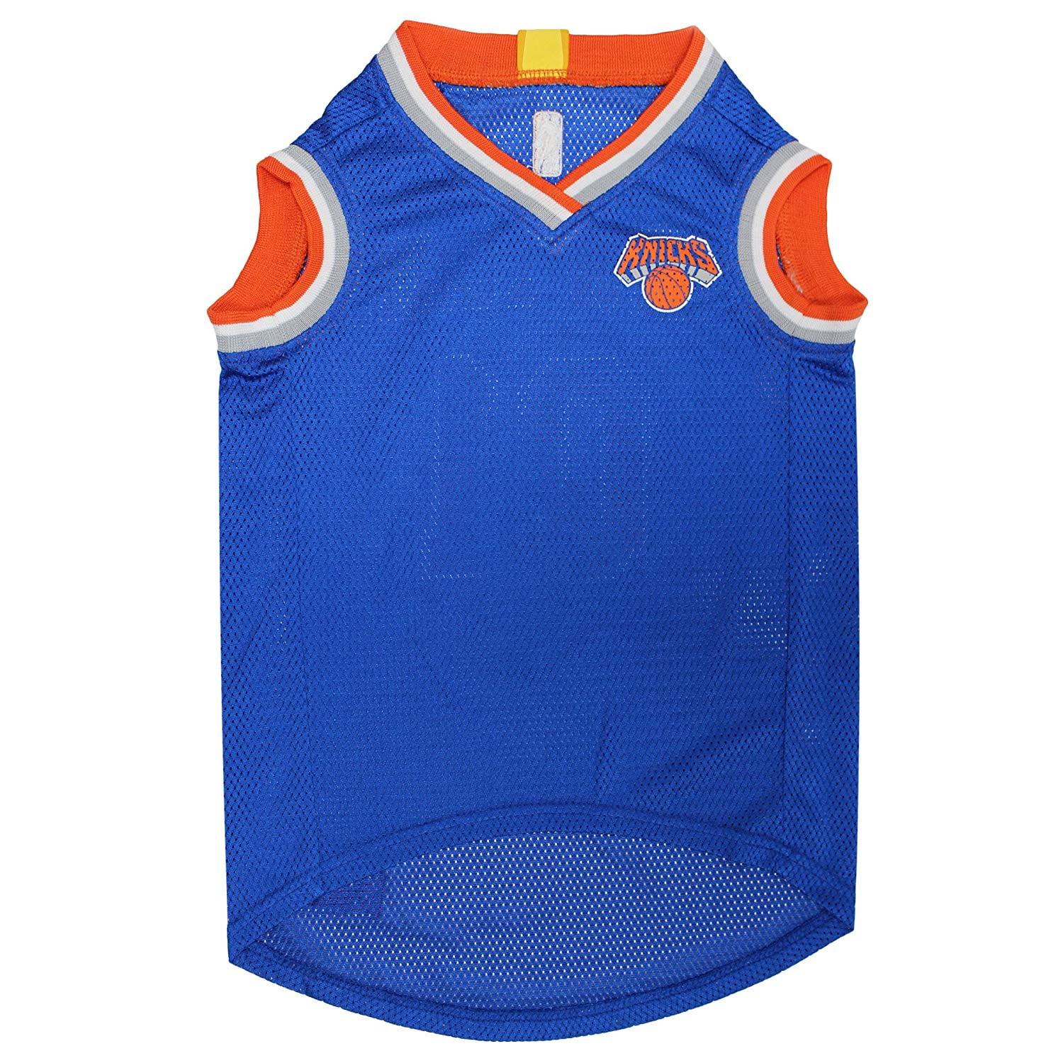 Pets First NBA New York Knicks Mesh Basketball Jersey for DOGS & CATS - Licensed, Comfy Mesh, 21 Basketball Teams / 5 sizes