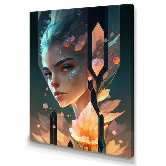 Designart Portrait Of Alien III Canvas Wall Art